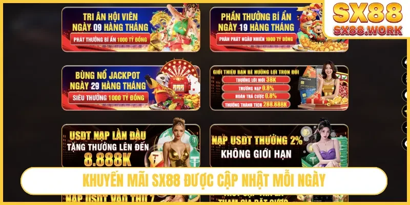 Khuyến mãi SX88 được cập nhật mỗi ngày