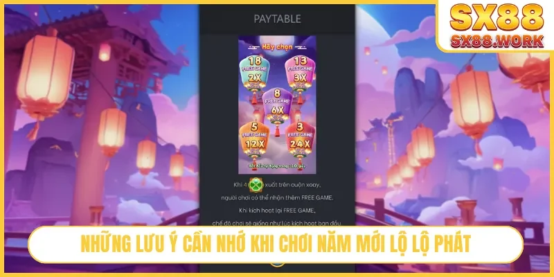 Những lưu ý cần nhớ khi chơi Năm Mới Lộ Lộ Phát