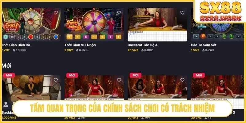 Tầm quan trọng của chính sách chơi có trách nhiệm